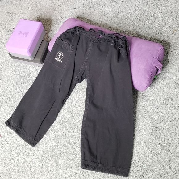 Yogiiza 100% Organic Cotton Martial Arts Gi Style Canvas Drawstring Yoga MA pant - Picture 2 of 13